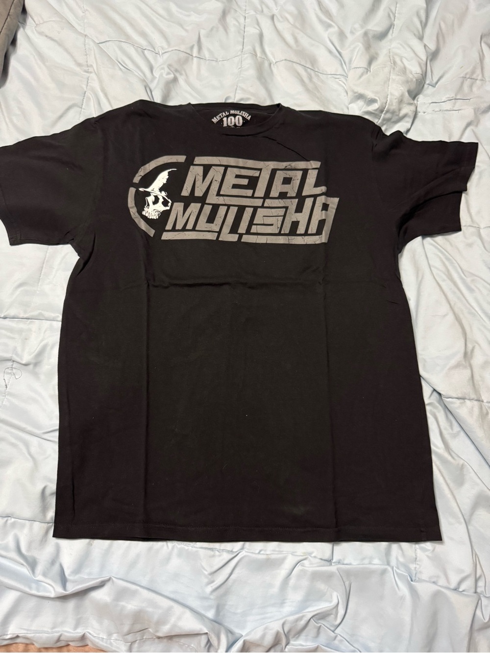 Metal Mulisha Black T-Shirt with Gray Logo Graphic